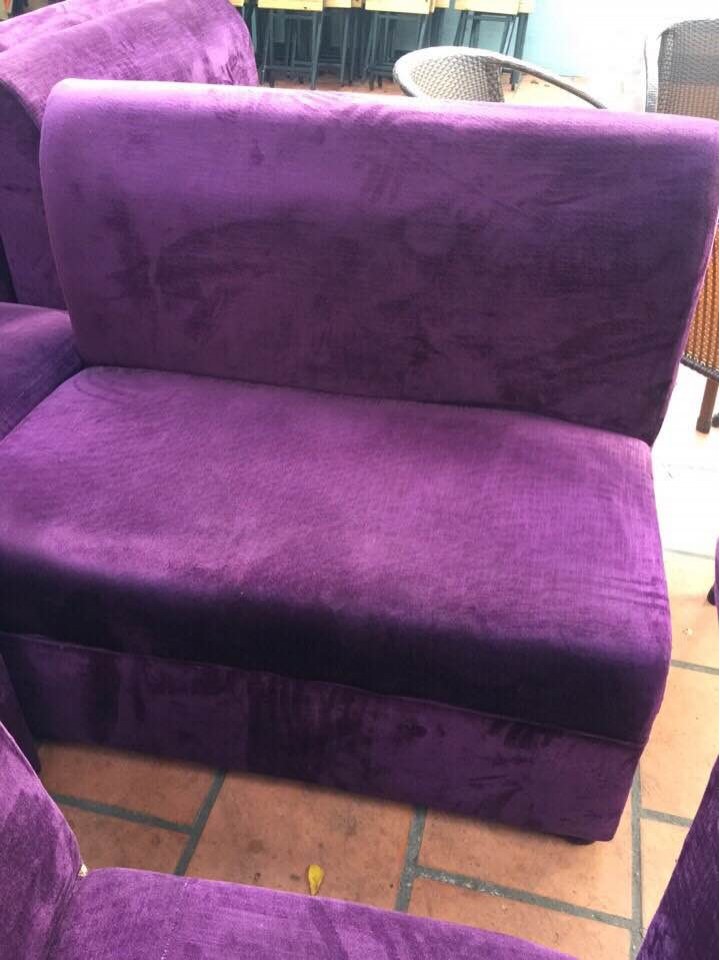 THANH LÝ SOFA NHUNG KHUNG GỖ