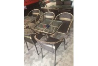 Thanh lý bộ ghế cafe giả mây 