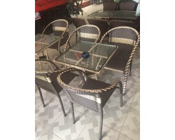 Thanh lý bộ ghế cafe giả mây 