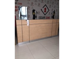 Thanh lý quầy lễ tân MDF 2m4 vàng nhạt giá rẻ