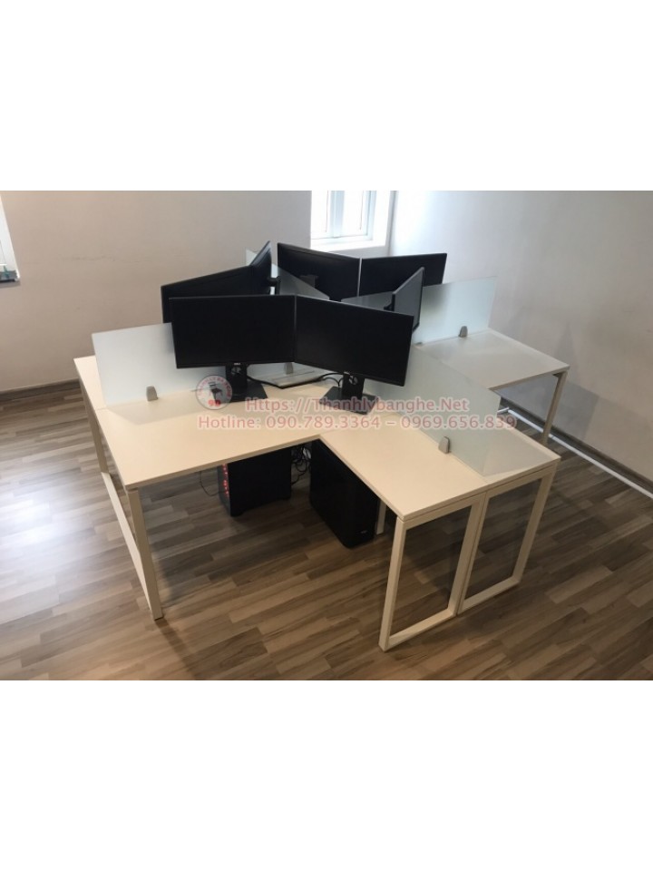 Thanh lý bàn cụm nhân viên 4 người cũ