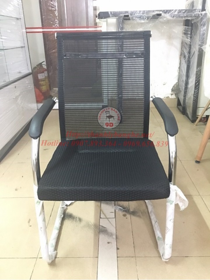 Thanh lý ghế chân quỳ lưng lưới trung nệm vải