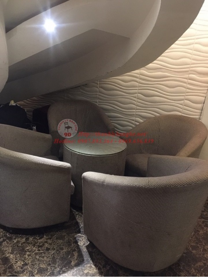 THANH LÝ BỘ SOFA 4 GHẾ VỚI BÀN NHỎ VĂN PHÒNG