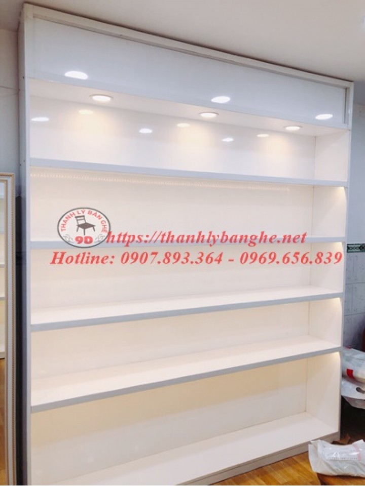 Thanh lý tủ kệ trưng bày đèn led cũ giá rẻ