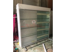 Thanh lý tủ kệ kính treo tường cũ 1m2x1m2