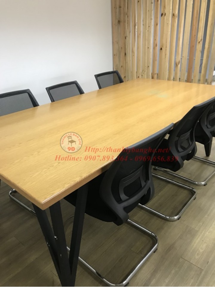 Thanh lý bàn họp văn phòng 1m2x2m4 cũ tại TpHCM