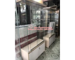 Thanh lý tủ kệ kính trưng bày cũ giá rẻ